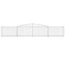 buede gabionkurve 2 stk. 400x30x60/80 cm galvaniseret jern