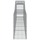 buede gabionkurve 2 stk. 400x30x60/80 cm galvaniseret jern
