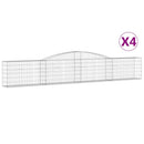 buede gabionkurve 4 stk. 400x30x60/80 cm galvaniseret jern