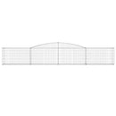 buede gabionkurve 4 stk. 400x30x60/80 cm galvaniseret jern