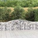 buede gabionkurve 4 stk. 400x30x60/80 cm galvaniseret jern