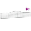 buede gabionkurve 5 stk. 400x30x60/80 cm galvaniseret jern