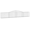 buede gabionkurve 6 stk. 400x30x60/80 cm galvaniseret jern