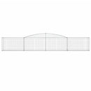 buede gabionkurve 8 stk. 400x30x60/80 cm galvaniseret jern