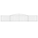 buede gabionkurve 15 stk. 400x30x60/80 cm galvaniseret jern