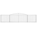 buede gabionkurve 6 stk. 400x30x80/100 cm galvaniseret jern