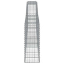 buede gabionkurve 6 stk. 400x30x80/100 cm galvaniseret jern