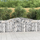 buede gabionkurve 7 stk. 400x30x80/100 cm galvaniseret jern