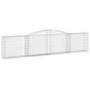 buede gabionkurve 9 stk. 400x30x80/100 cm galvaniseret jern