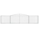 buede gabionkurve 9 stk. 400x30x80/100 cm galvaniseret jern