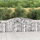 buede gabionkurve 9 stk. 400x30x80/100 cm galvaniseret jern