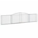 buede gabionkurve 15 stk. 400x30x80/100 cm galvaniseret jern