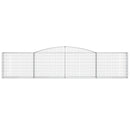 buede gabionkurve 15 stk. 400x30x80/100 cm galvaniseret jern
