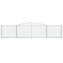 buede gabionkurve 25 stk. 400x30x80/100 cm galvaniseret jern