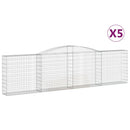 buede gabionkurve 5 stk. 400x30x100/120 cm galvaniseret jern