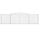 buede gabionkurve 6 stk. 400x30x100/120 cm galvaniseret jern