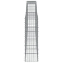 buede gabionkurve 6 stk. 400x30x100/120 cm galvaniseret jern
