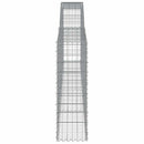 buede gabionkurve 8 stk. 400x30x100/120 cm galvaniseret jern