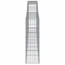 buede gabionkurve 9 stk. 400x30x100/120 cm galvaniseret jern