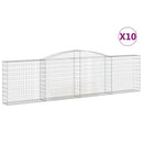 buede gabionkurve 10 stk. 400x30x100/120 cm galvaniseret jern