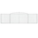 buede gabionkurve 10 stk. 400x30x100/120 cm galvaniseret jern