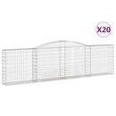 buede gabionkurve 20 stk. 400x30x100/120 cm galvaniseret jern