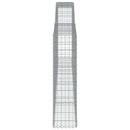 buede gabionkurve 3 stk. 400x30x120/140 cm galvaniseret jern