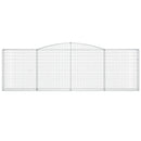buede gabionkurve 4 stk. 400x30x120/140 cm galvaniseret jern