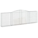 buede gabionkurve 6 stk. 400x30x120/140 cm galvaniseret jern