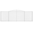 buede gabionkurve 8 stk. 400x30x120/140 cm galvaniseret jern
