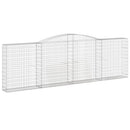 buede gabionkurve 9 stk. 400x30x120/140 cm galvaniseret jern