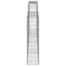 buede gabionkurve 9 stk. 400x30x120/140 cm galvaniseret jern