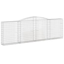 buede gabionkurve 10 stk. 400x30x120/140 cm galvaniseret jern