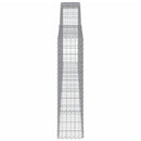 buede gabionkurve 10 stk. 400x30x120/140 cm galvaniseret jern
