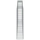 buede gabionkurve 2 stk. 400x30x140/160 cm galvaniseret jern