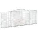 buede gabionkurve 4 stk. 400x30x140/160 cm galvaniseret jern