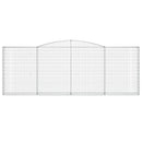 buede gabionkurve 4 stk. 400x30x140/160 cm galvaniseret jern