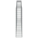 buede gabionkurve 4 stk. 400x30x140/160 cm galvaniseret jern