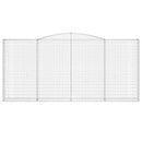 buede gabionkurve 2 stk. 400x30x180/200 cm galvaniseret jern