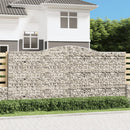 buede gabionkurve 2 stk. 400x30x180/200 cm galvaniseret jern