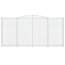 buede gabionkurve 5 stk. 400x30x180/200 cm galvaniseret jern