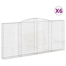 buede gabionkurve 6 stk. 400x30x180/200 cm galvaniseret jern