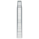 buede gabionkurve 8 stk. 400x30x180/200 cm galvaniseret jern