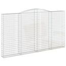 buede gabionkurve 3 stk. 400x30x220/240 cm galvaniseret jern