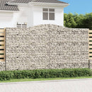 buede gabionkurve 9 stk. 400x30x220/240 cm galvaniseret jern