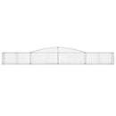 buede gabionkurve 2 stk. 400x50x40/60 cm galvaniseret jern