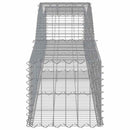 buede gabionkurve 2 stk. 400x50x40/60 cm galvaniseret jern