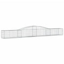 buede gabionkurve 5 stk. 400x50x40/60 cm galvaniseret jern