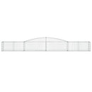 buede gabionkurve 5 stk. 400x50x40/60 cm galvaniseret jern