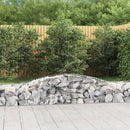 buede gabionkurve 7 stk. 400x50x40/60 cm galvaniseret jern